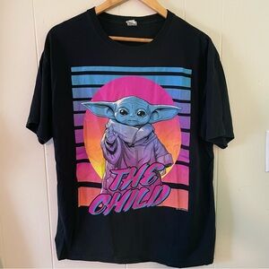 Star Wars Black Tee with The Child Graphic